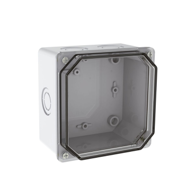Elektripaigalduse termoplastne jaotuskast | hermetiseeritud | 113x113x73mm | pinna paigaldus | halogeenivaba | läbipaistev kate | IP67 | TEM Elektripaigalduse termoplastne jaotuskast | hermetiseeritud | 113x113x73mm | pinna paigaldus | halogeenivaba | läbipaistev kate | IP67 | TEM