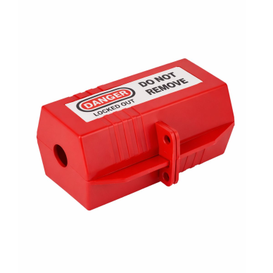 Electrical plug lockout box | LOTO safety device | universal | with padlock fixing | 117x177x83 mm | red Electrical plug lockout box | LOTO safety device | universal | with padlock fixing | 117x177x83 mm | red