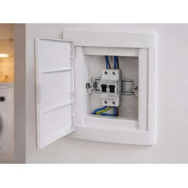 Rozdzielnica elektryczna na 2 modułów | podtynkowa | wpuszczana | plastikowa | 100x141x95mm | IP40 | BQDT1021 Panasonic 2