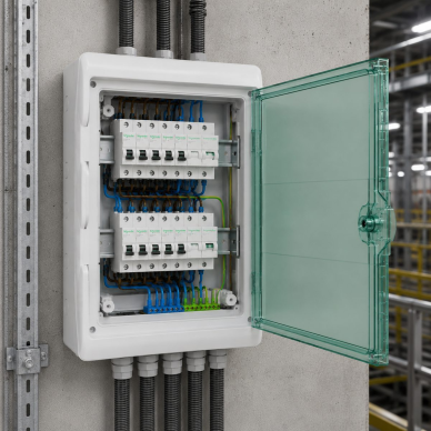 Rozdzielnica elektryczna | modułowa obudowa | skrzynka | rozdzielnica | 24 moduły (2x12) | 460x340x160mm | przezroczyste drzwiczki | hermetyczna | natynkowa | plastikowa | IP65 | Schneider Electric | Kaedra | 13983 2 Rozdzielnica elektryczna | modułowa obudowa | skrzynka | rozdzielnica | 24 moduły (2x12) | 460x340x160mm | przezroczyste drzwiczki | hermetyczna | natynkowa | plastikowa | IP65 | Schneider Electric | Kaedra | 13983 2