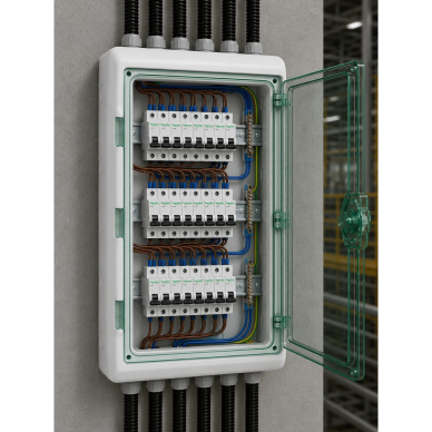 Rozdział energii elektrycznej | modułowa rozdzielnica | skrzynka | rozdzielnia | 36 modułów (3x12) | 610x340x160mm | przezroczyste drzwi | hermetyczna | natynkowa | plastikowa | IP65 | Schneider Electric | Kaedra | 13985 2 Rozdział energii elektrycznej | modułowa rozdzielnica | skrzynka | rozdzielnia | 36 modułów (3x12) | 610x340x160mm | przezroczyste drzwi | hermetyczna | natynkowa | plastikowa | IP65 | Schneider Electric | Kaedra | 13985 2