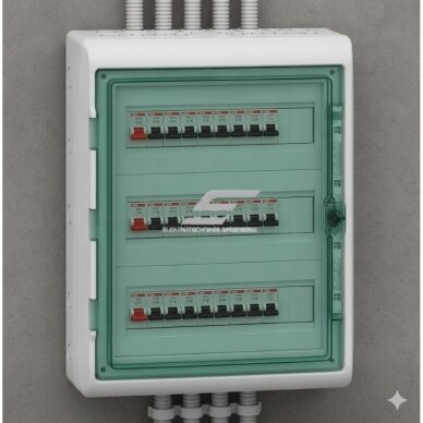 Electrical distribution | modular enclosure | box | cabinet | 54 modules (3x18) | 610x448x160mm | transparent door | waterproof | surface-mounted | plastic | IP65 | Schneider Electric | Kaedra | 13986 1 Electrical distribution | modular enclosure | box | cabinet | 54 modules (3x18) | 610x448x160mm | transparent door | waterproof | surface-mounted | plastic | IP65 | Schneider Electric | Kaedra | 13986 1