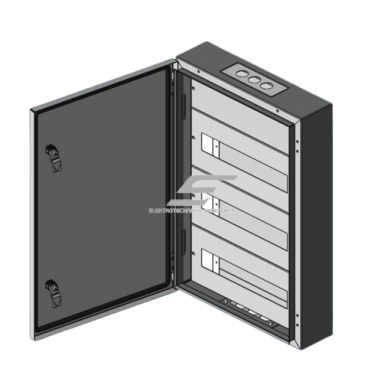 Elektrības sadales skapis | 10 moduļi | 300×250×125 mm | IP65 | IK08 | tērauda, virsapmetuma | ES-760102 2 Elektrības sadales skapis | 10 moduļi | 300×250×125 mm | IP65 | IK08 | tērauda, virsapmetuma | ES-760102 2