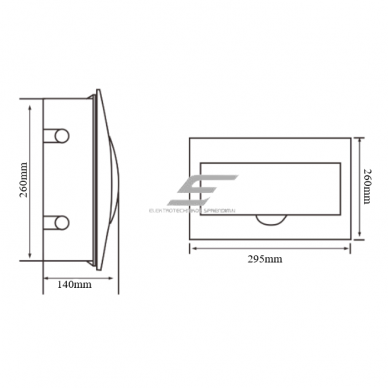 Elektroenerģijas sadales kārba 12 moduļi | Virsējā montāža | Plastmasa | 295x260x140mm | Caurspīdīgas durvis | IP65 | HA-12WAY VECAS 2 Elektroenerģijas sadales kārba 12 moduļi | Virsējā montāža | Plastmasa | 295x260x140mm | Caurspīdīgas durvis | IP65 | HA-12WAY VECAS 2