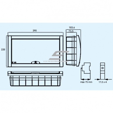 Rozdzielnica elektryczna na 18 modułów | podtynkowa | wpuszczana | plastikowa | 390x220x103mm | IP40 | BQDT1181 Panasonic 1 Rozdzielnica elektryczna na 18 modułów | podtynkowa | wpuszczana | plastikowa | 390x220x103mm | IP40 | BQDT1181 Panasonic 1