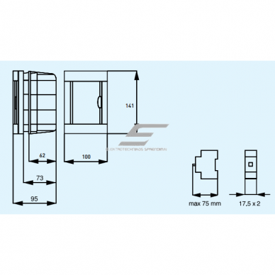 Rozdzielnica elektryczna na 2 modułów | podtynkowa | wpuszczana | plastikowa | 100x141x95mm | IP40 | BQDT1021 Panasonic 1