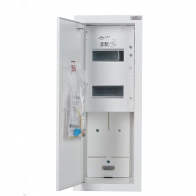 Elektro sadales skapis | Korpuss | 12 moduļi | 180x540x120 mm | 1 fāzes elektro skaitītājiem | Iebūvējams | Tērauda | IP31 1 Elektro sadales skapis | Korpuss | 12 moduļi | 180x540x120 mm | 1 fāzes elektro skaitītājiem | Iebūvējams | Tērauda | IP31 1
