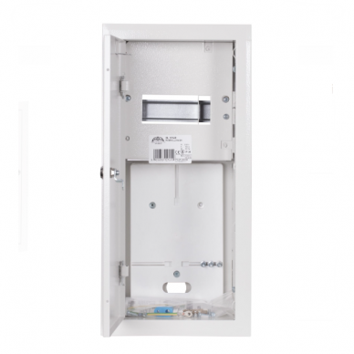 Elektro sadales skapis | Korpuss | 6 moduļi | Ar slēdzeni | 230x480x180 mm | 1 fāzes elektro skaitītājiem | Iebūvējams | Tērauda | IP31 1 Elektro sadales skapis | Korpuss | 6 moduļi | Ar slēdzeni | 230x480x180 mm | 1 fāzes elektro skaitītājiem | Iebūvējams | Tērauda | IP31 1