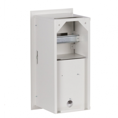 Elektro sadales skapis | kārba | 7 moduļi | ar slēdzeni un stiklu | 230x480x120 mm | 1 fāzes elektro skaitītājiem | iebūvējams | tērauda | IP31 2