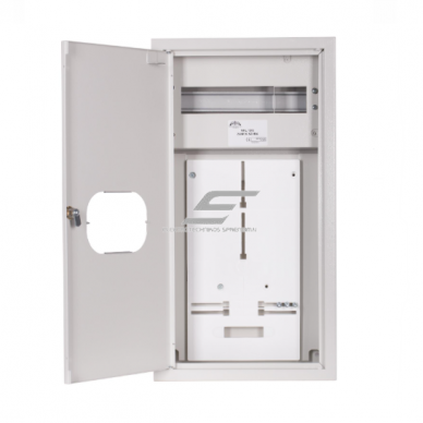 Trīsfāžu | ievada elektro sadales skapis | kaste | panelis | ar sadales daļu | 12 moduļi | ar slēdzeni un stiklu | 580x310x130mm | 1x3 fāžu skaitītājam | ar plombēšanas iespēju | virsapmetuma | tērauda | IP31 1 Trīsfāžu | ievada elektro sadales skapis | kaste | panelis | ar sadales daļu | 12 moduļi | ar slēdzeni un stiklu | 580x310x130mm | 1x3 fāžu skaitītājam | ar plombēšanas iespēju | virsapmetuma | tērauda | IP31 1