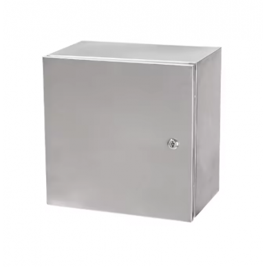 Electrical distribution enclosure | box | cabinet | with mounting plate | with lock | 500x400x250 mm | surface-mounted | stainless steel | IP54 Electrical distribution enclosure | box | cabinet | with mounting plate | with lock | 500x400x250 mm | surface-mounted | stainless steel | IP54
