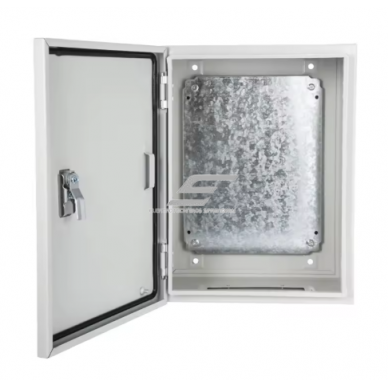 Electrical distribution enclosure | box | cabinet | with mounting plate | with lock | 300x200x150 mm | surface-mounted | stainless steel | IP54 1