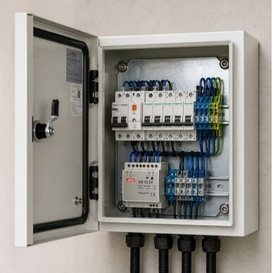 Elektrijaotuskapp | karp | kilp | paigaldusplaadiga | 400x500x150mm | hermeetiline | pindpaigaldatav | terasest | IP65 4
