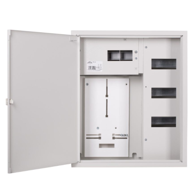 Trójfazowa | rozdzielnica główna | obudowa | panel | z częścią rozdzielczą | 24 moduły | 580x490x220 mm | dla 1x licznika 3-fazowego | z możliwością plombowania | natynkowa | stalowa | IP31 1 Trójfazowa | rozdzielnica główna | obudowa | panel | z częścią rozdzielczą | 24 moduły | 580x490x220 mm | dla 1x licznika 3-fazowego | z możliwością plombowania | natynkowa | stalowa | IP31 1