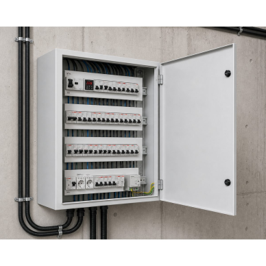 Электрический распределительный щит | коробка | шкаф | с монтажной платой | 600x1400x250мм | герметичный | накладной | стальной | IP65 3 Электрический распределительный щит | коробка | шкаф | с монтажной платой | 600x1400x250мм | герметичный | накладной | стальной | IP65 3