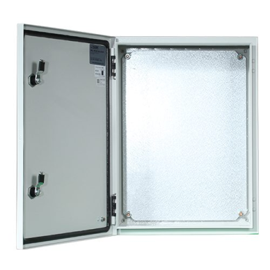 Elektros sadales skapis | kārba | korpuss | ar montāžas plāksni | 500x600x200mm | hermētisks | virsapmetuma | tērauda | IP65 1 Elektros sadales skapis | kārba | korpuss | ar montāžas plāksni | 500x600x200mm | hermētisks | virsapmetuma | tērauda | IP65 1