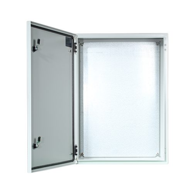 Electrical distribution enclosure | box | cabinet | with mounting plate | 600x500x250mm | hermetic | surface mounted | steel | IP65 1