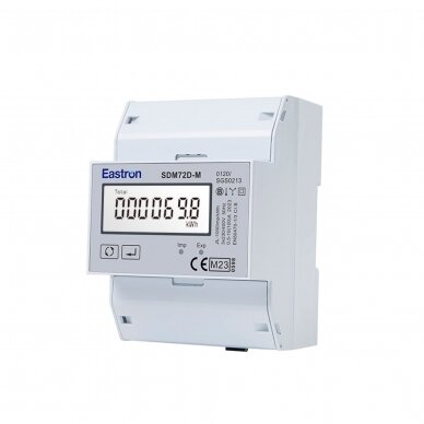 Modulārs trīsfāžu elektroenerģijas skaitītājs | 100 A | 3×230/400 V | divvirzienu | RS485 Modbus | MID | DIN | Eastron SDM72D-M-MID Modulārs trīsfāžu elektroenerģijas skaitītājs | 100 A | 3×230/400 V | divvirzienu | RS485 Modbus | MID | DIN | Eastron SDM72D-M-MID