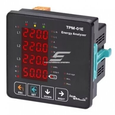 Panel-mounted | Digital 380V power network analyzer three-phase | 10mA-5.500A Panel-mounted | Digital 380V power network analyzer three-phase | 10mA-5.500A