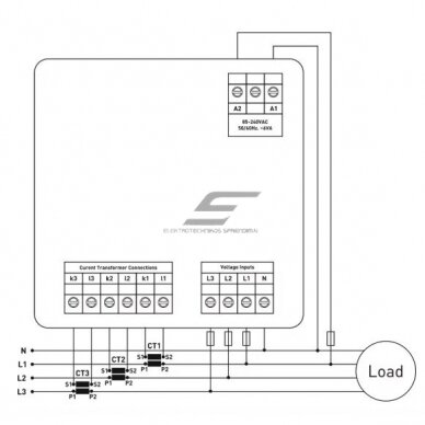 Panel-mounted | Digital 380V power network analyzer three-phase | 10mA-5.500A 2