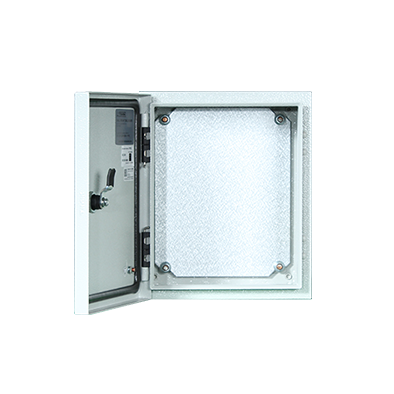 Electrical distribution enclosure | box | cabinet | with mounting plate | 200x200x150mm | hermetic | surface mounted | steel | IP65 1 Electrical distribution enclosure | box | cabinet | with mounting plate | 200x200x150mm | hermetic | surface mounted | steel | IP65 1