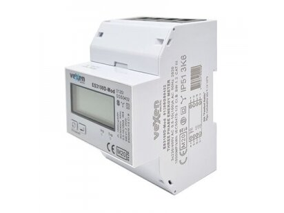 Modulinis trifazis elektros energijos skaitiklis | 100 A | 3×230/400 V | 1 tarifas | S0 impulsinis išėjimas | MID | DIN | VEXEN ESM3100D 1 Modulinis trifazis elektros energijos skaitiklis | 100 A | 3×230/400 V | 1 tarifas | S0 impulsinis išėjimas | MID | DIN | VEXEN ESM3100D 1