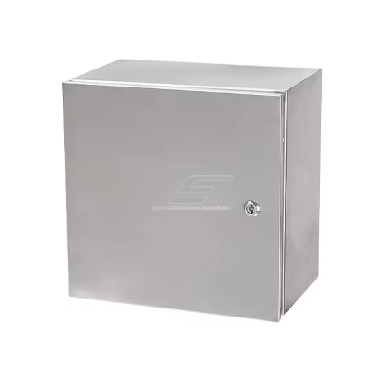 Electrical distribution enclosure | box | cabinet | with mounting plate | with lock | 200x200x150 mm | surface-mounted | stainless steel | IP54