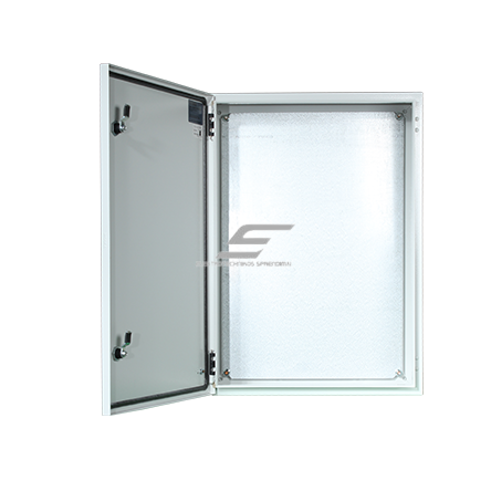Electrical distribution enclosure | box | cabinet | with mounting plate | 600x400x250mm | hermetic | surface mounted | steel | IP65 1
