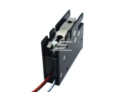 Elektroninė solenoidinė spyna | 24V DC | mini | su signaliniu grįžtamuoju ryšiu | spintoms, spintelėms, automatiniams užraktams  2