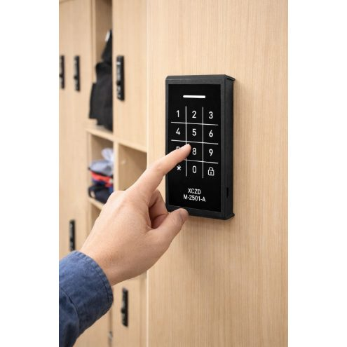 Электронный замок для шкафчика с PIN-кодом | цифровой | 110x60x20 мм | пластик ABS | универсальный | черный 2