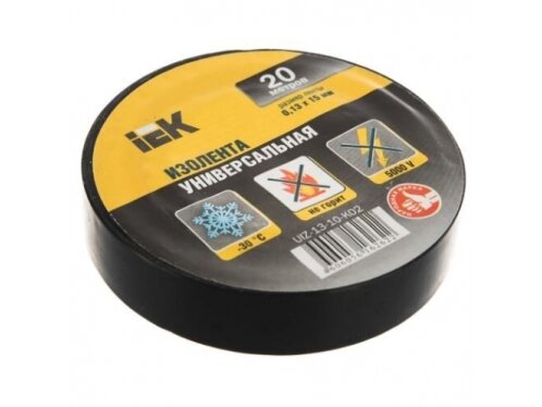 Elektros izoliacinė juosta | 0,18x19mm | 20m | juoda | IEK | UIZ-20-10-K02 | 4606056162837 Elektros izoliacinė juosta | 0,18x19mm | 20m | juoda | IEK | UIZ-20-10-K02 | 4606056162837