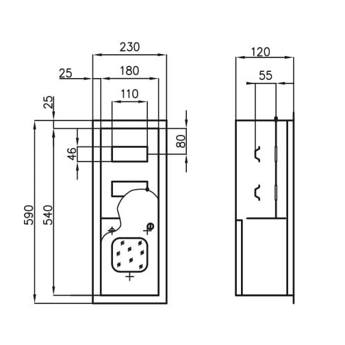 Elektro sadales skapis | Korpuss | 12 moduļi | 180x540x120 mm | 1 fāzes elektro skaitītājiem | Iebūvējams | Tērauda | IP31 3 Elektro sadales skapis | Korpuss | 12 moduļi | 180x540x120 mm | 1 fāzes elektro skaitītājiem | Iebūvējams | Tērauda | IP31 3