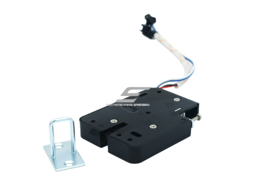 Elektroninė elektromagnetinė spyna | solenoidinis užraktas | 12V DC | 24 W | nerūdijantis plienas | išmanus valdymas | juoda 1