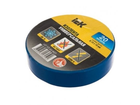 Elektros izoliacinė juosta | 0,18x19mm | 20m | mėlyna | IEK | UIZ-20-10-K07 | 4606056162806 Elektros izoliacinė juosta | 0,18x19mm | 20m | mėlyna | IEK | UIZ-20-10-K07 | 4606056162806