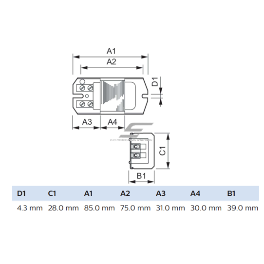 Elektromagnetiline ballast kompaktluminofoorlampidele | 18W | 230V | Philips 2 Elektromagnetiline ballast kompaktluminofoorlampidele | 18W | 230V | Philips 2