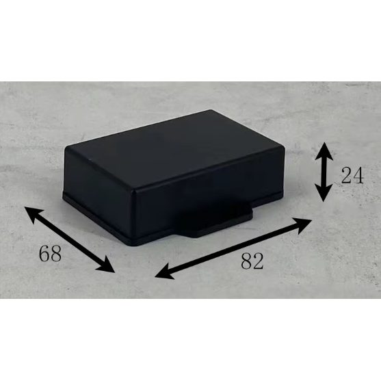 Rozdzielnica elektryczna | z uszami po bokach | hermetyczna | 82x68x24mm | montaż powierzchniowy | plastikowy | czarna | IP67 2