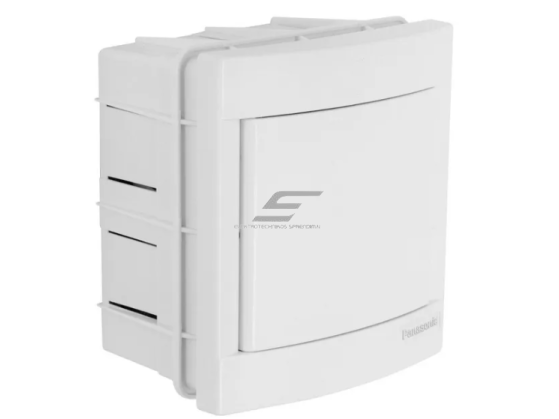 Elektros paskirstymo | modulinis skydelis | dėžė | skydas | 4 modulių | 140x150x97mm | potinkinis | plastikinis | IP40 | Panasonic | BQDT1041