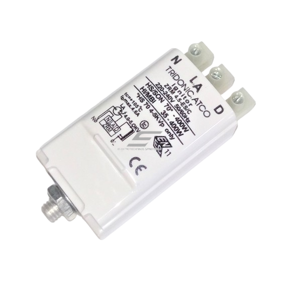 Elektrooniline starter | süüteseade | naatrium- ja metallhalogeniid-lampidele | 35–400W | 220–240V | ZRM 4.5-ES/C Tridonic