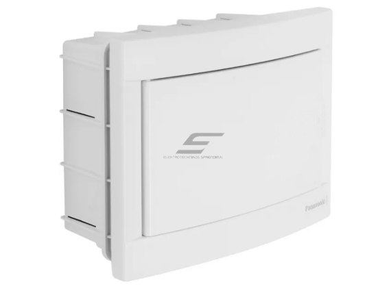 Elektros paskirstymo | modulinis skydelis | dėžė | skydas | 8 modulių | 230x175x98mm | potinkinis | plastikinis | IP40 | Panasonic | BQDT1081