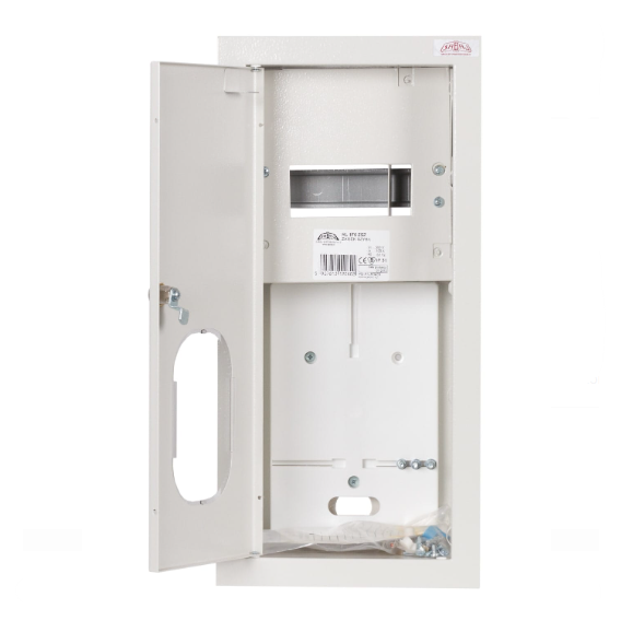 Elektro sadales skapis | kārba | 6 moduļi | ar slēdzeni un stiklu | 230x480x180 mm | 1 fāzes elektro skaitītājiem | iebūvējams | tērauda | IP31 1 Elektro sadales skapis | kārba | 6 moduļi | ar slēdzeni un stiklu | 230x480x180 mm | 1 fāzes elektro skaitītājiem | iebūvējams | tērauda | IP31 1