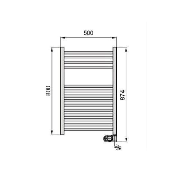 Elektriline käterätikuivati | taimeriga | programmeeritav | 300W | 230V | IP44 | 500x800mm | valge | ADAX Comfort 50-80-300 WHITE 3 Elektriline käterätikuivati | taimeriga | programmeeritav | 300W | 230V | IP44 | 500x800mm | valge | ADAX Comfort 50-80-300 WHITE 3