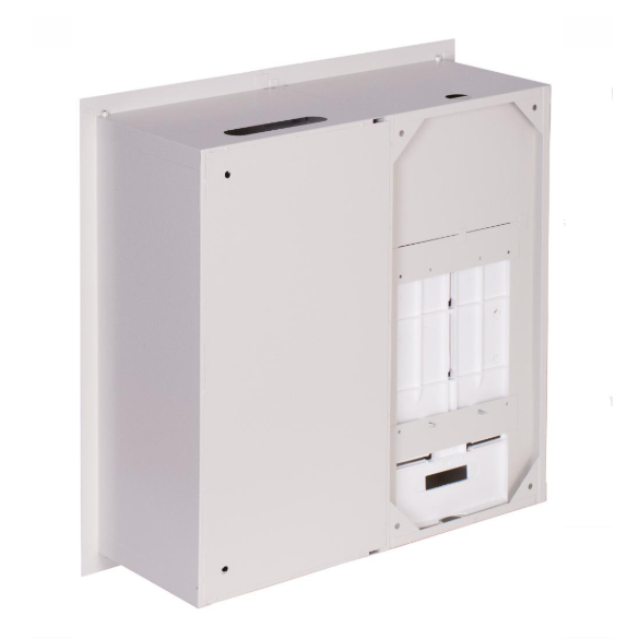 Rozdzielnica elektryczna | obudowa | 36 modułów | podwójne drzwi z zamkiem i szybą | 590x595x210 mm | do liczników 3-fazowych | podtynkowa | stalowa | IP31 2 Rozdzielnica elektryczna | obudowa | 36 modułów | podwójne drzwi z zamkiem i szybą | 590x595x210 mm | do liczników 3-fazowych | podtynkowa | stalowa | IP31 2