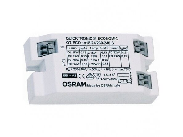 Electronic Control Gear | 24W | Osram | QT-ECO 1X18-24/220-240 S | 4050300638560 Electronic Control Gear | 24W | Osram | QT-ECO 1X18-24/220-240 S | 4050300638560