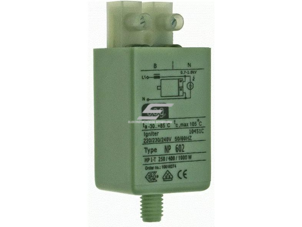 Elektroninis metalo halogenų lempų starteris | paleidėjas | ignitorius | 250/400/1000W | 220/230/240V | NP 602 BAG Electronics Elektroninis metalo halogenų lempų starteris | paleidėjas | ignitorius | 250/400/1000W | 220/230/240V | NP 602 BAG Electronics
