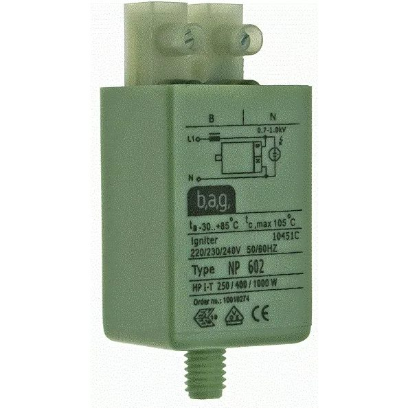 Elektrooniline metallhalogeniidlampide süüde | käiviti | süüteseade | 250/400/1000W | 220/230/240V | NP 602 BAG Electronics