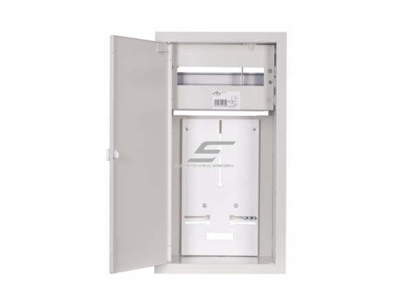 Elektros paskirstymo skydelis | dėžė | 12 modulių | 270x540x210mm | 1F ir 3F elektros skaitikliams | potinkinis | plieninis | IP31 1