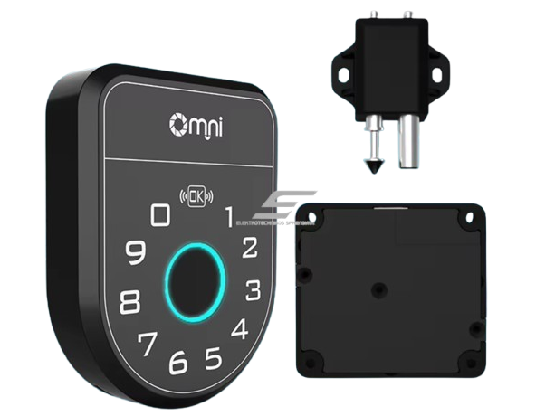 Elektroninė spyna su RFID skaitytuvo | piršto antspaudo | PIN kodo | bluetooth BLE 4.0 atrakinimu | spintelei | stalčiui | 63x58x20mm | juoda