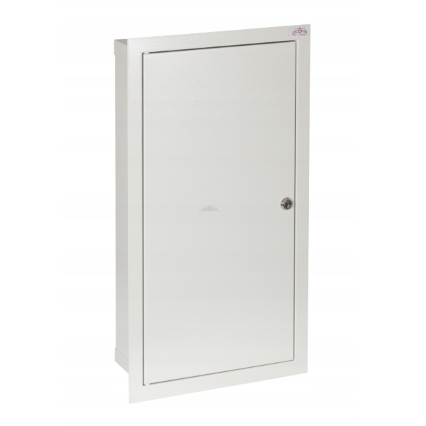 Rozdzielnica elektryczna | Obudowa | 12 modułów | Z zamkiem | 320x210x590 mm | Do liczników 1-fazowych i 3-fazowych | Podtynkowa | Stalowa | IP31