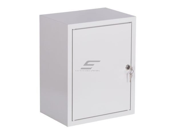 Vienfazis | įvadinis elektros skydelis | dėžė | skydas | su paskirstymu | 12 modulių | su spyna | 395x310x220mm | 1x1F skaitikliui | su plombavimo galimybe | virštinkinis | plieninis | IP31 Vienfazis | įvadinis elektros skydelis | dėžė | skydas | su paskirstymu | 12 modulių | su spyna | 395x310x220mm | 1x1F skaitikliui | su plombavimo galimybe | virštinkinis | plieninis | IP31