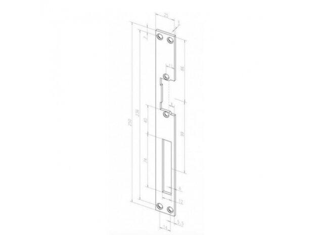 Elektromagnetinės durų spynos juosta | geležtė | ASSA ABLOY | 02140 1 Elektromagnetinės durų spynos juosta | geležtė | ASSA ABLOY | 02140 1